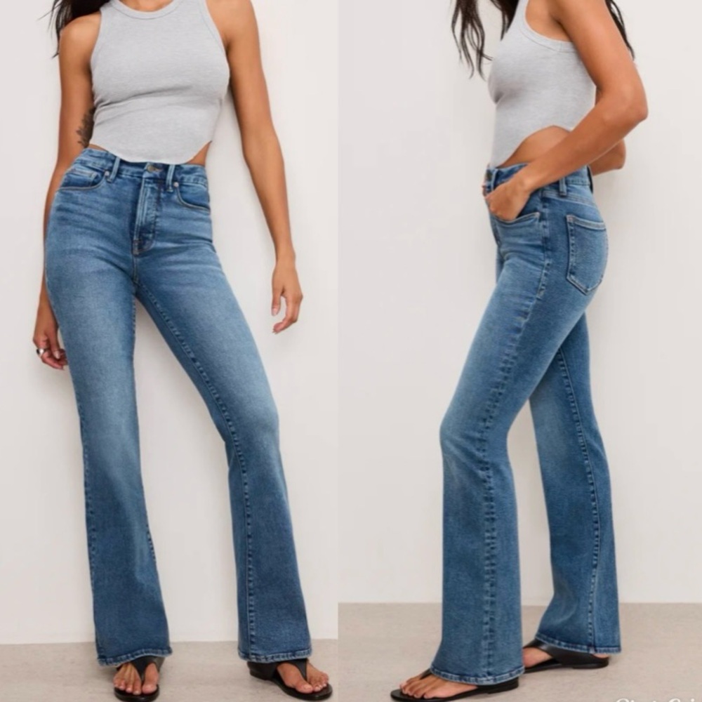 JEANS GOOD AMERICAN ⭐️NWOT Light Compression Classic Bootcut Hi-Rise Jeans